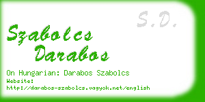 szabolcs darabos business card